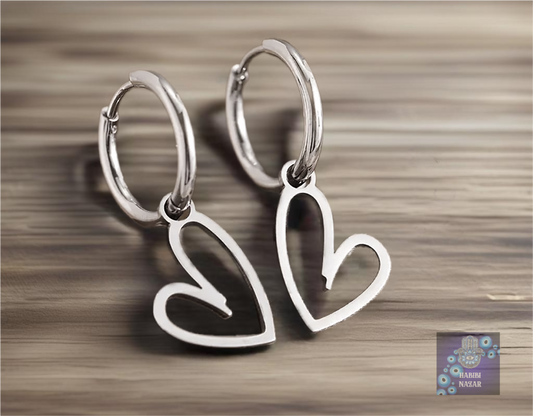 Stainless Steel Heart Earrings